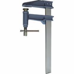 Serre-joint à pompe à tige chromée et crantée - saillie 120 mm - section 35 x 8 - L. 1000 mm - LEMAN - 7120.358.100