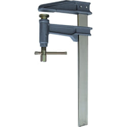Serre-joint à pompe à tige chromée et crantée - saillie 120 mm - section 35 x 8 - L. 1000 mm - LEMAN - 7120.358.100