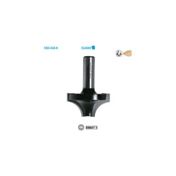 Mèche 1/4 de rond Classic ø 17 ø Queue 8 Long. Utile 12 Nbr coupes 2 Rayon 4mm
