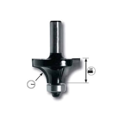 Mèche défonceuse 1/4 de rond + guide D.53x25 mm queue 8 mm - Leman