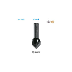 Mèche à rainure en « v » pour bois Classic ø 14 ø Queue 8 Long. Utile 13mm