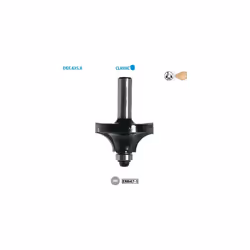 Mèche 1/4 de rond avec plat + guide Classic ø 32 ø Queue 8 Long. Utile 14 Nbr coupes 2 Rayon 10mm