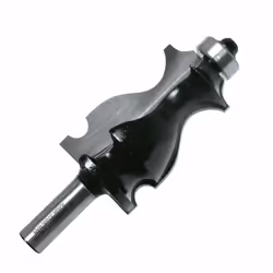 Leman - Mèche pour moulures décoratives + guide D.27 x 40 mm queue 8 mm - Mèche 2 coupes. - Moulure décorative dans le bois e ...