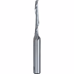 FRAISE ACIER HELICOIDALE D5X25X90 Q8 alu / plastiques Fraise 1 coupe hélicoïdale avec queue décolletée. Convient pour l'alumi ...