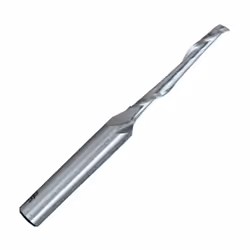 Mèche de précision: fraise 1 coupe hélicoïdale pour aluminium et matières plastiques. Longueur précisée dans le tableau = lon ...