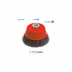 Brosse conique fil acier ondulé pour métal Classic ø 100 Fil 0,30 Boite de 1
