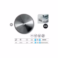 Leman - Lame carbure micro-grain 355x25.4x84z TP spéciale inox - GOLD9.3552590 Lame Dry cutter haute performance pour la coup ...