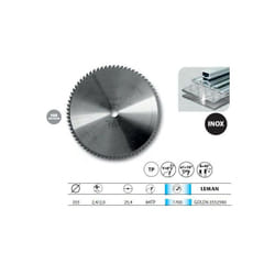 Leman - Lame Carbure Micro-Grain 355x25,4 Ep2,2 84z Speciale Inox