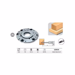 Leman - Porte-outils à rainer extensible 160x50x4/7,5 z8+V4 - 950.9.160.51.47 Porte-outils extensible par bagues fournies pou ...