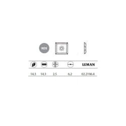Leman - 10 plaquettes d'araseur 14,3x14,3x2,5 mm 4 coupes