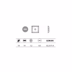 Leman - 10 Plaquettes carbure réversibles 14x14x1,2mm 4 coupes - 02.2171.4 Araseurs carbure réversibles HM K30 micro-grain 4 ...