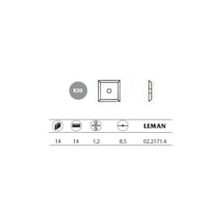 10 Plaquettes carbure réversibles 14x14x1,2mm 4 coupes - 02.2171.4 - Leman