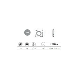Leman - 10 plaquettes d'araseur 18x18x2,45 mm 4 coupes