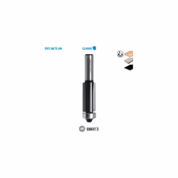 Mèche d'affleureuse droite + guide Classic ø 9,5 ø Queue 6 Long. Utile 25mm