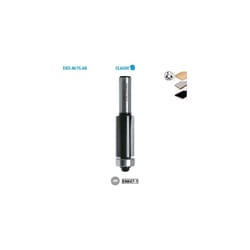 Mèche d'affleureuse droite + guide Classic ø 9,5 ø Queue 6 Long. Utile 25mm