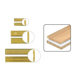 Plaquette Reversible Titane 30x10x1,5 / 4 Coupes / Meches D.14 à 22 - Leman
