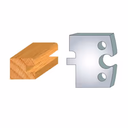 Jeu de 2 fers Hauteur 50mm Entr'axe 24mm Epaisseur 5,5mm Bardage femelle pour bois épaisseur 15mm, rainure de 5mm Fers réaffu ...