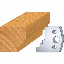 Jeu de 2 fers Hauteur 40mm Entr'axe 24mm Epaisseur 4mm Quart de rond à talon Fers réaffutables Se monte sur porte outils 40 e ...
