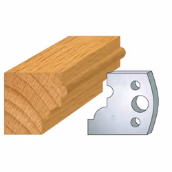 Jeu de 2 fers Hauteur 40mm Entr'axe 24mm Epaisseur 4mm Quart de rond et boudin Fers réaffutables Se monte sur porte outils 40 ...