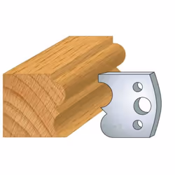 Jeu de 2 fers Hauteur 40mm Entr'axe 24mm Epaisseur 4mm Tore à gorge Fers réaffutables Se monte sur porte outils 40 et 50mm en ...