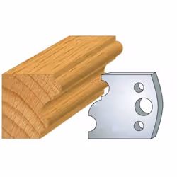 Jeu de 2 fers Hauteur 40mm Entr'axe 24mm Epaisseur 4mm Multi-profil Fers réaffutables Se monte sur porte outils 40 et 50mm en ...