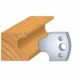 Jeu de 2 fers Hauteur 40mm Entr'axe 24mm Epaisseur 4mm Gueule de loup Fers réaffutables Se monte sur porte outils 40 et 50mm ...