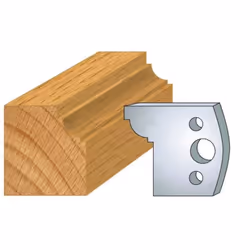 Jeu de 2 fers Hauteur 40mm Entr'axe 24mm Epaisseur 4mm Congé avec carré / feuillure Fers réaffutables Se monte sur porte outi ...