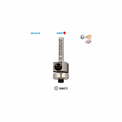 Mèche d'affleureuse à plaquettes réversibles + guide Expert ø 19 ø Queue 8 Long. 55 Long. Utile 12mm