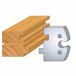 Jeu de 2 fers Hauteur 50mm Entr'axe 24mm Epaisseur 5,5mm Rainure languette 8mm Fers réaffutables Se monte sur porte outils 50 ...
