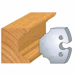 Jeu de 2 fers Hauteur 50mm Entr'axe 24mm Epaisseur 5,5mm Quart de rond multiple Fers réaffutables Se monte sur porte outils 5 ...