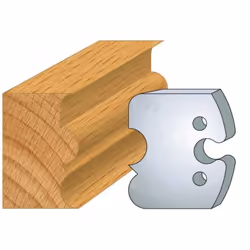 Jeu de 2 fers Hauteur 50mm Entr'axe 24mm Epaisseur 5,5mm Tore à gorge Fers réaffutables Se monte sur porte outils 50mm entr'a ...