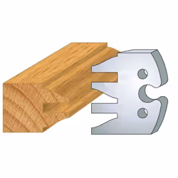 Jeu de 2 fers Hauteur 50mm Entr'axe 24mm Epaisseur 5,5mm Profil et contre-profil avancement 16mm Fers réaffutables Se monte s ...