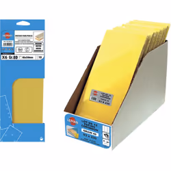 8 PATINS NON PERFORES 93X230 GR 80 CORINDON JAUNE Corindon. Papier poids D. Liant double résine.