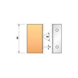 Leman - Jeu de 2 fers profilés N°134 pour porte-outils Ht.90 mm