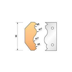 Jeu de 2 fers profilés N°352 pour porte-outils Ht.90 mm - Leman