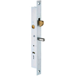 Serrure monopoint à larder profil étroit à mentonnet clé à gorges Série 25 largeur 25mm avec gâche - METALUX - F125250010