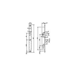 Metalux - Serrure à encastrer monopoint série 28 - 29 Argent 25 13,5 104 Sans 210 mm 25 a cro