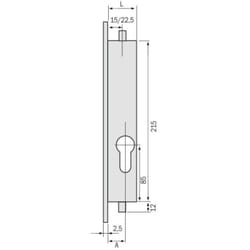 Metalux - Serrure à larder 2 points à tringles à cylindre européen axe 31 mm - 30 - métalux
