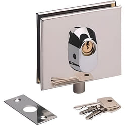 Serrure basse inox poli METALUX pour porte en verre - NM60411000