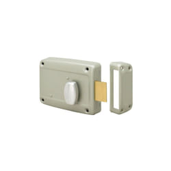 Metalux - Serrure de porte de garage en applique 6903 Argent 120 Droite Avec 93 mm 120