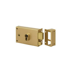Metalux - Serrure en applique horizontale fouillot série 9762LAP Jaune/Doré Droite Horizontale Tirant