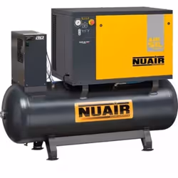 Compresseur d'air insonorisé de 64 dbA. Equipé d'une barre sous le réservoir ce qui rend plus simple la manutention. Le compr ...