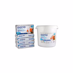 Giotto Plastiroc - Pain 1kg blanc pâte autodurcissance, Pâte à modeler, Blanc, Adultes et enfants, 5 pièce(s), Panier en plas ...