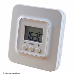 Description générale Le thermostat d'ambiance sans fil Tybox 5101 de Delta Dore permet de réguler efficacement la température ...