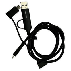 Triple câble de charge & donnees - THOMSON - USB-A + USB-C vers micro USB / Iphone/ USB-C - Longueur 1.5 m