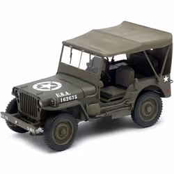 Modèle réduit JEEP WILLYS - HTC - 1/43 - Soft Top Ferme - Die-cast - Vert