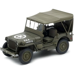 Modèle réduit JEEP WILLYS - HTC - 1/43 - Soft Top Ferme - Die-cast - Vert