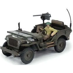 JEEP WILLYS CARARAMA 1/43 AVEC PILOTE ET MITRAILLEUSE