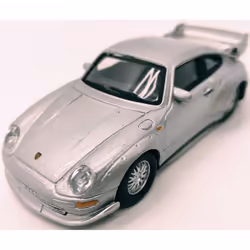 Voiture PORSCHE 911 GT2 CARARAMA 1/43 GRISE pour enfant - HTC - Modèle 14 ans - Couleur Gris