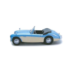 Voiture de collection - Austin Healey - Bleu et blanc - Métal - 1/43